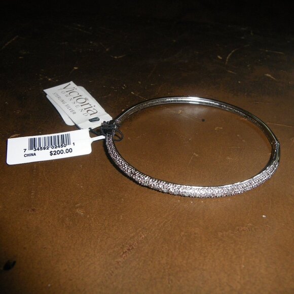 Women's Sterling Silver Bracelet w/ 1/4 CT TW Rosecut Diamonds - Picture 1 of 4
